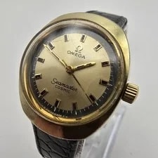 Omega Seamaster Cosmic Gold Plated Swiss Manual Winding. 4