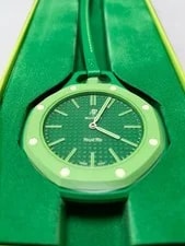 Audemars Piguet X Swatch Royal Pop Green Eight Necklace NEW 4