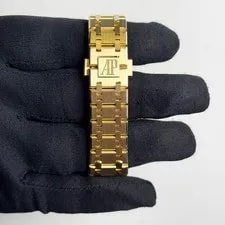 Audemars Piguet Royal Oak Yellow Gold 33mm Blue Dial Ref# 4