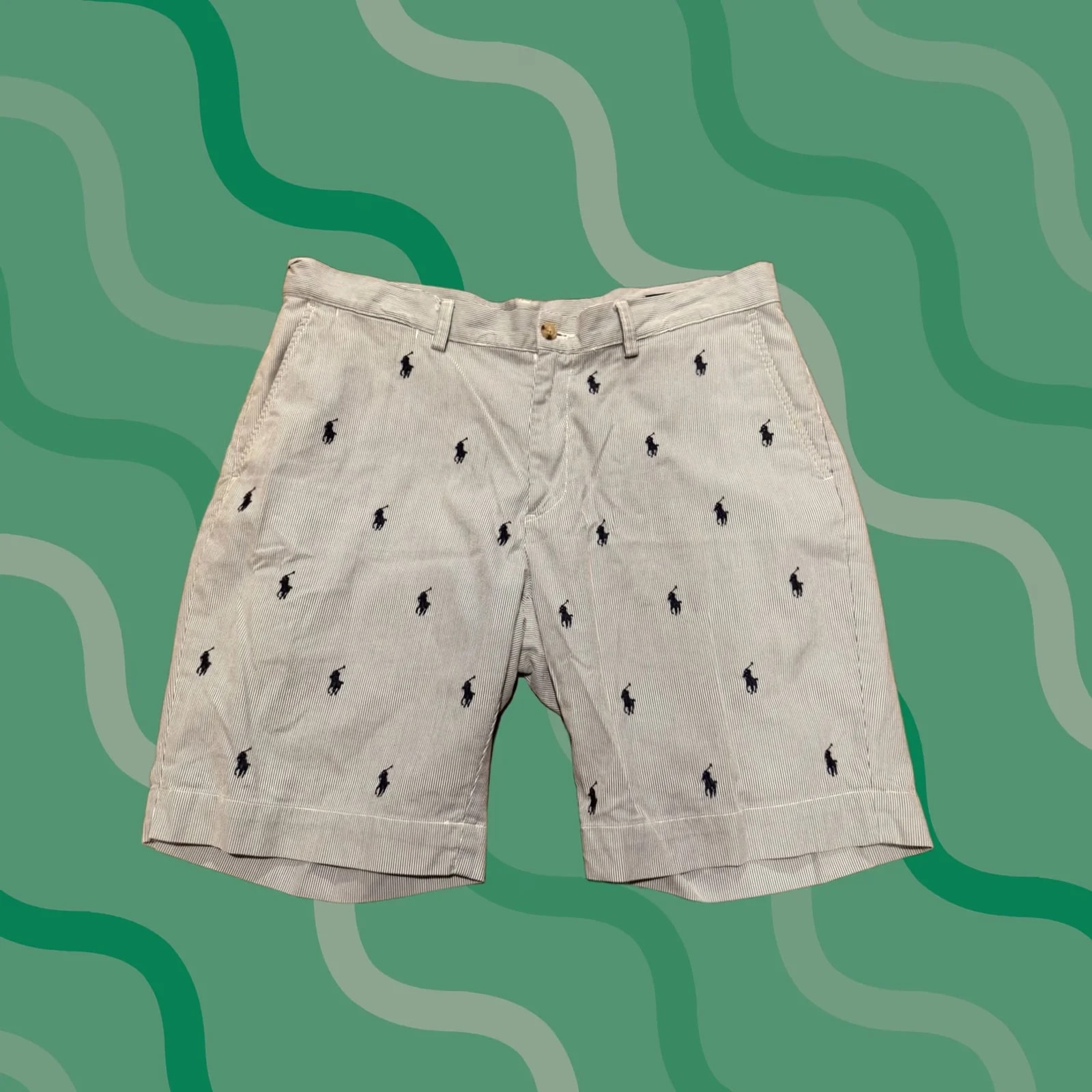 Polo Ralph Lauren — Polo Ralph Lauren Shorts Stretch Classic Fit Embroidered Pony 34x9 Chino Flat Front Breathable Pockets 9in Inseam No Default — streetwear — resale