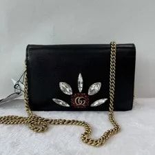 Gucci — Auth Gucci GG Marmont Floral Chain Crossbody Wallet — Handbag — resale
