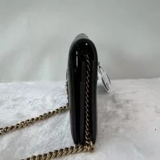 Auth Gucci GG Marmont Floral Chain Crossbody Wallet 4