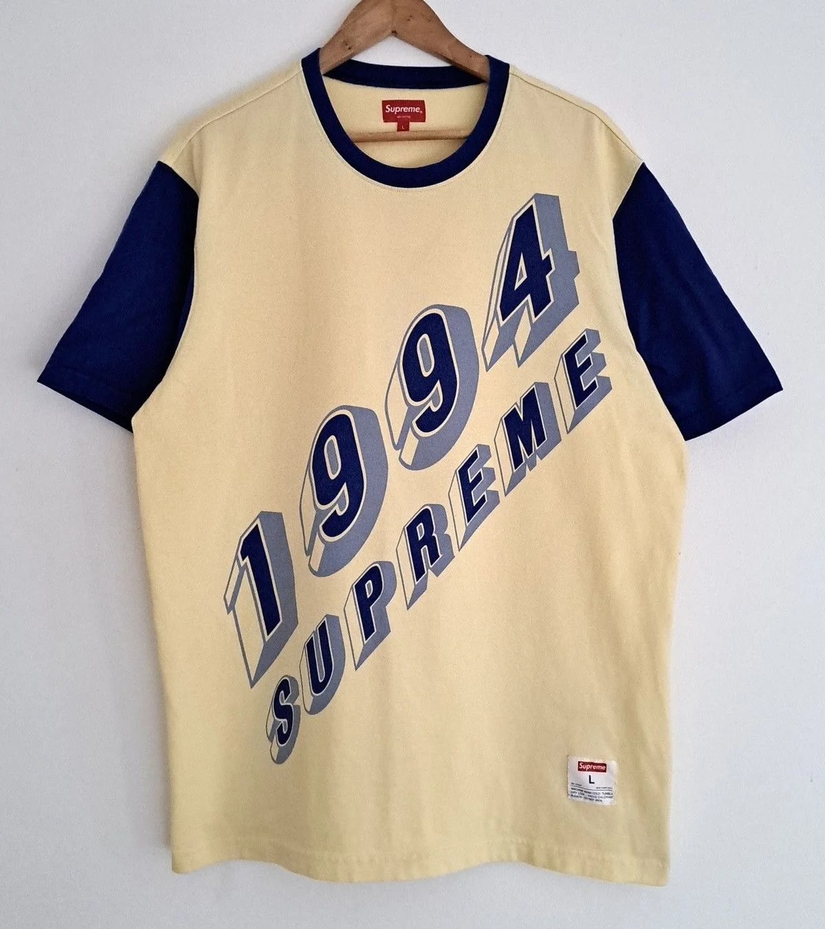 Supreme — Supreme X Bevel Text X Ringer Tee 2020 — streetwear — resale