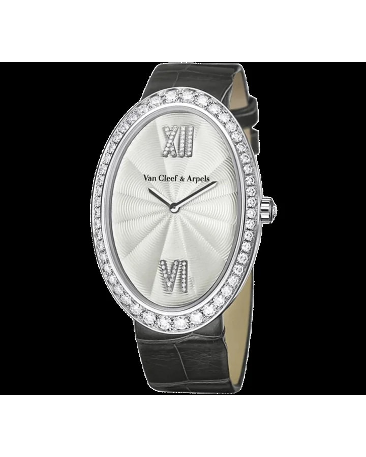 Worldofluxuryus — Van Cleef & Arpels Timeless XL 18K White Gold & Diamonds Lady's — Watch — resale