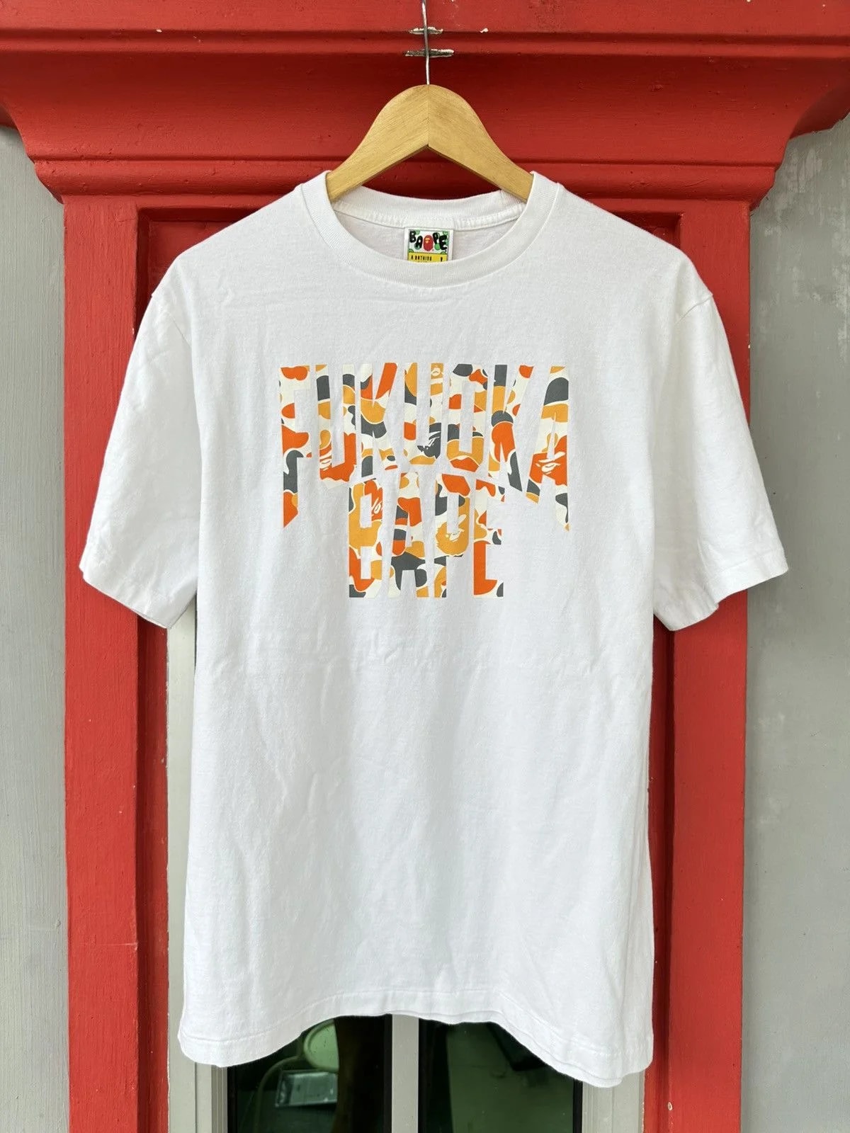 BAPE — Bape Fukuoka Japan Camouflage Tee — streetwear — resale