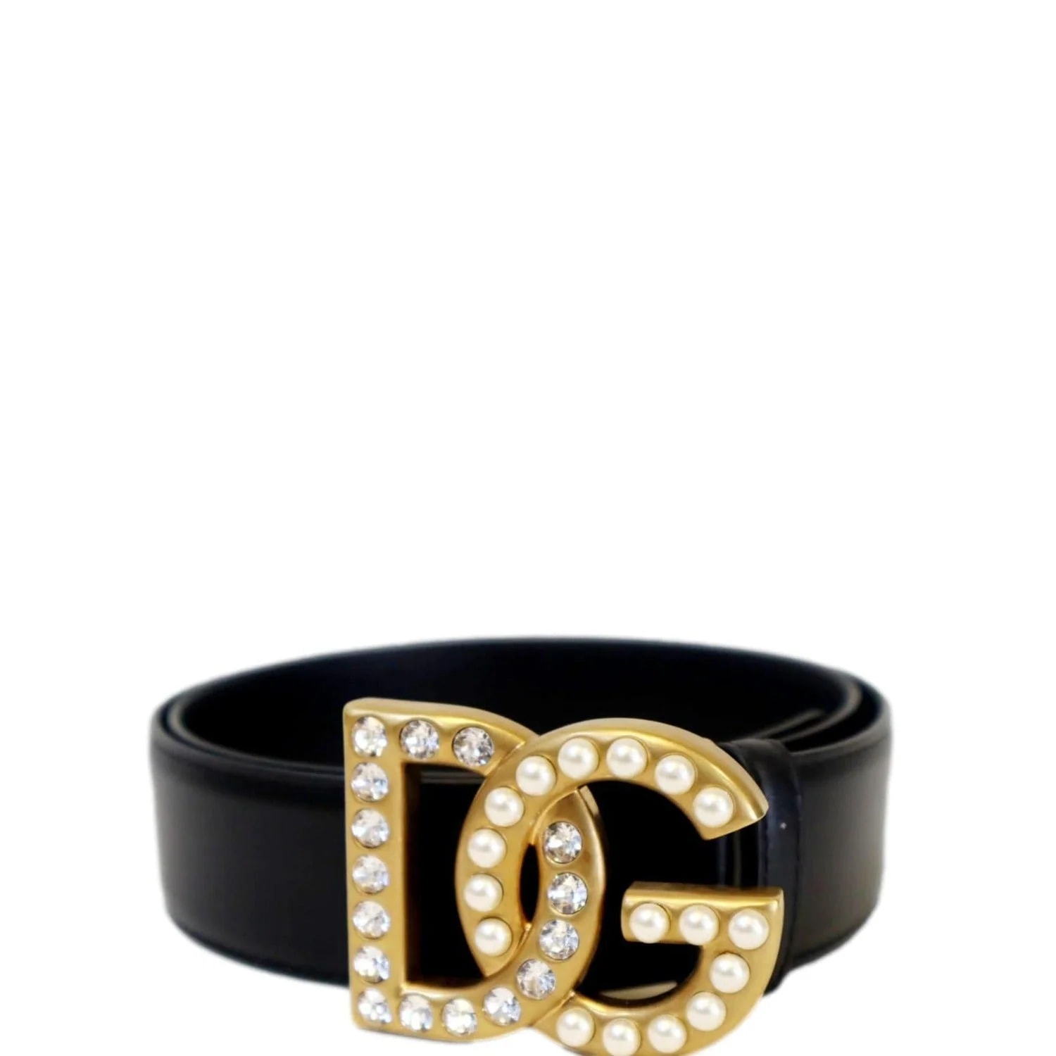 Dolce & Gabbana — Dolce & Gabbana Logo Rhinestones Belt — Accessory — resale