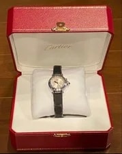 Cartier Miss Pasha Leather Strap Stainless Steel Silver Dial 2