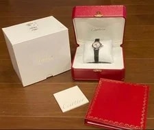 Cartier Miss Pasha Leather Strap Stainless Steel Silver Dial 3