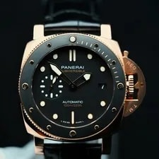 Panerai Submersible PAM00974 974 1950 Goldtech 3 Days Rose Gold Black Dial 42mm 2