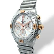 Breitling Chronomat B01 Silver Two-Tone Gold Steel 42mm 2