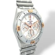 Breitling Chronomat B01 Silver Two-Tone Gold Steel 42mm 3