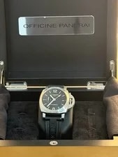 Panerai — Panerai Luminor GMT Auto Date Black Dial 44mm Rubber Strap Box Papers Manual — Watch — resale