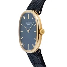 Patek Philippe Golden Ellipse 3848J 18k YG Blue Dial W/Archive 27mm 3