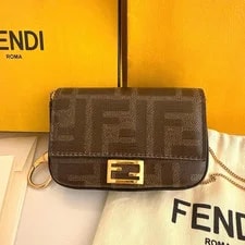 Fendi Nano Baguette Chain 7AR798 W/ Box Dust Card 3