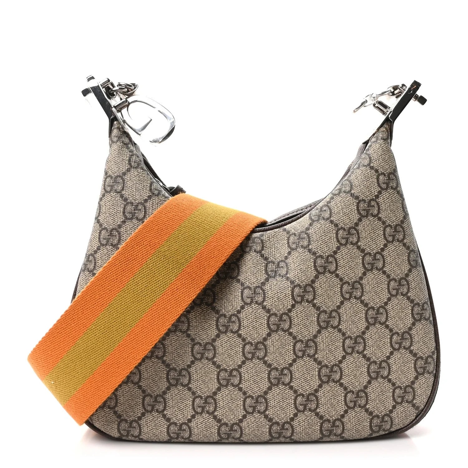Gucci — Textured Web Small Attache New Acero — Handbag — resale