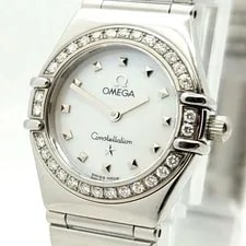 Omega — Omega Constellation Diamond Bezel Shell Dial Quartz — Watch — resale