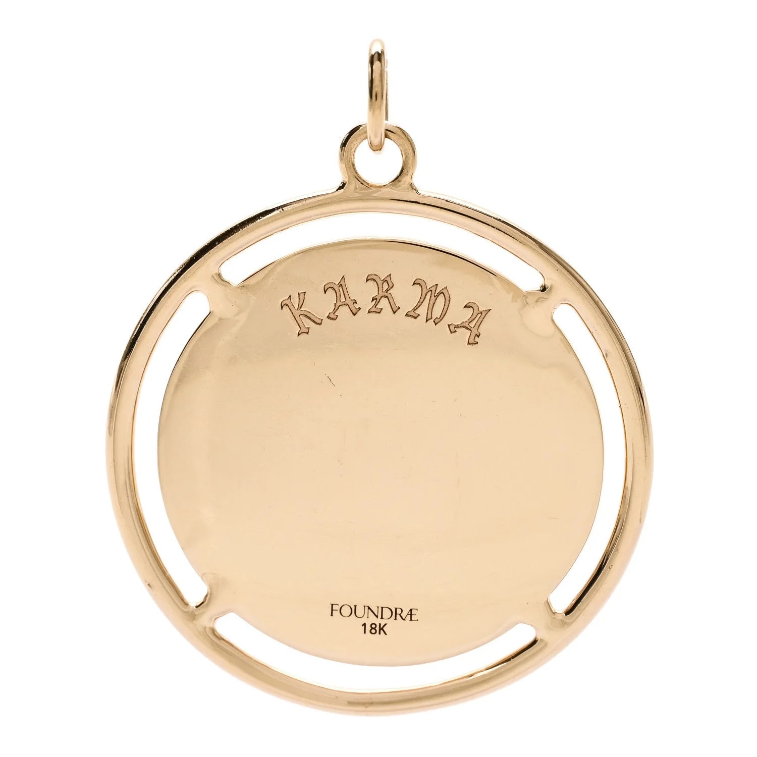 18K Yellow Gold Large Karma Medallion 3