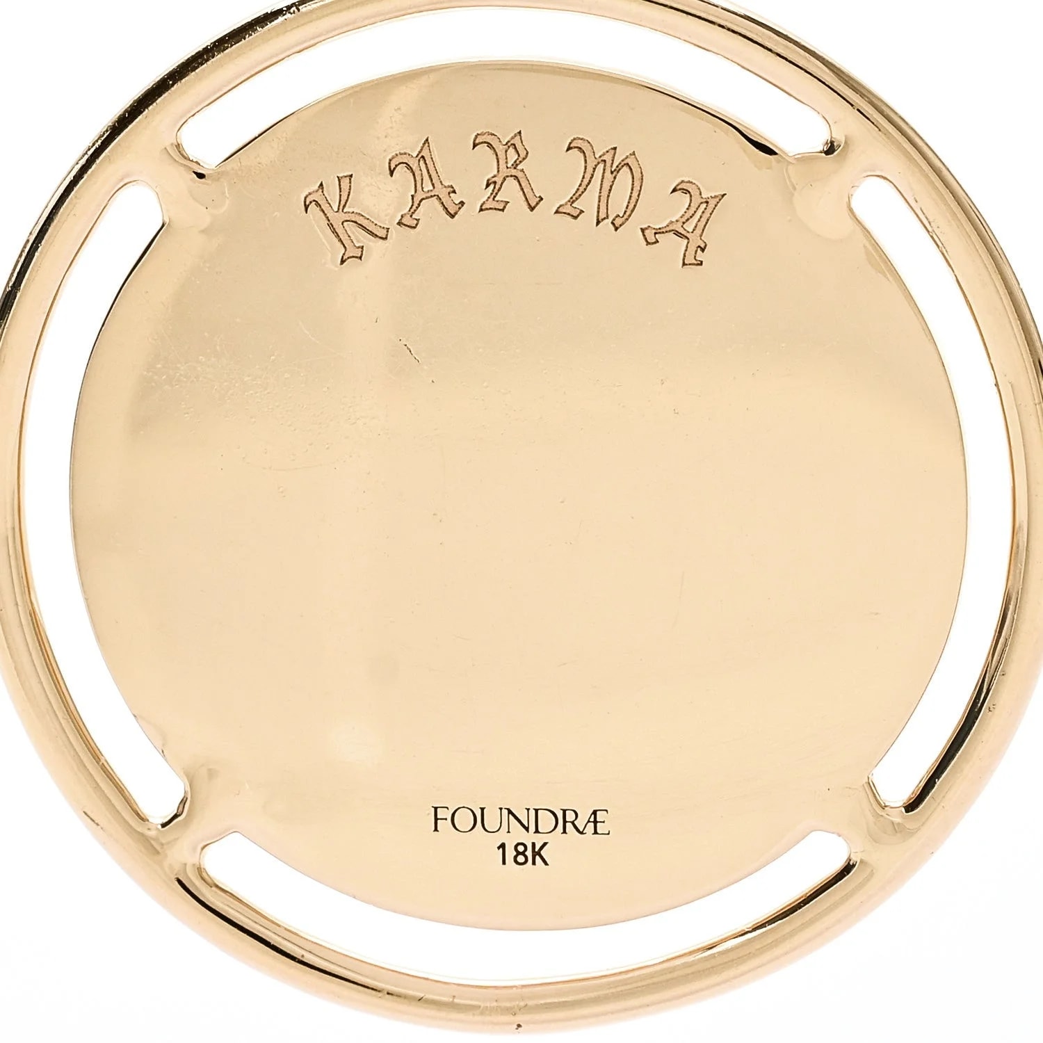 18K Yellow Gold Large Karma Medallion 4