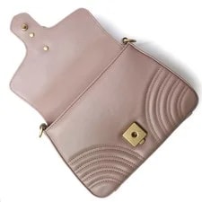 Gucci GG Marmont Mini Top Handle Chevron Porcelain 547260 #735 3