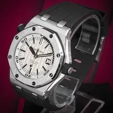 2017 Audemars Piguet Royal Oak Offshore Diver 42mm White Dial Rubber Strap 3