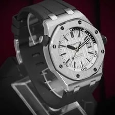 2017 Audemars Piguet Royal Oak Offshore Diver 42mm White Dial Rubber Strap 4
