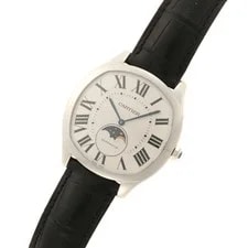 Cartier Drive de LM Moonphase WSNM0008 Leather 40mm Silver Dial With Box #DW2654 2