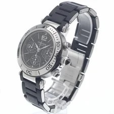 Cartier W31088U2 Pasha Seatimer Chrono Date Automatic Black Dial SS 3