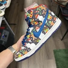 Nike SB — Size 9 - Concepts X Nike SB Dunk Pro 2017 High Ugly Christmas Sweater — Sneaker — resale