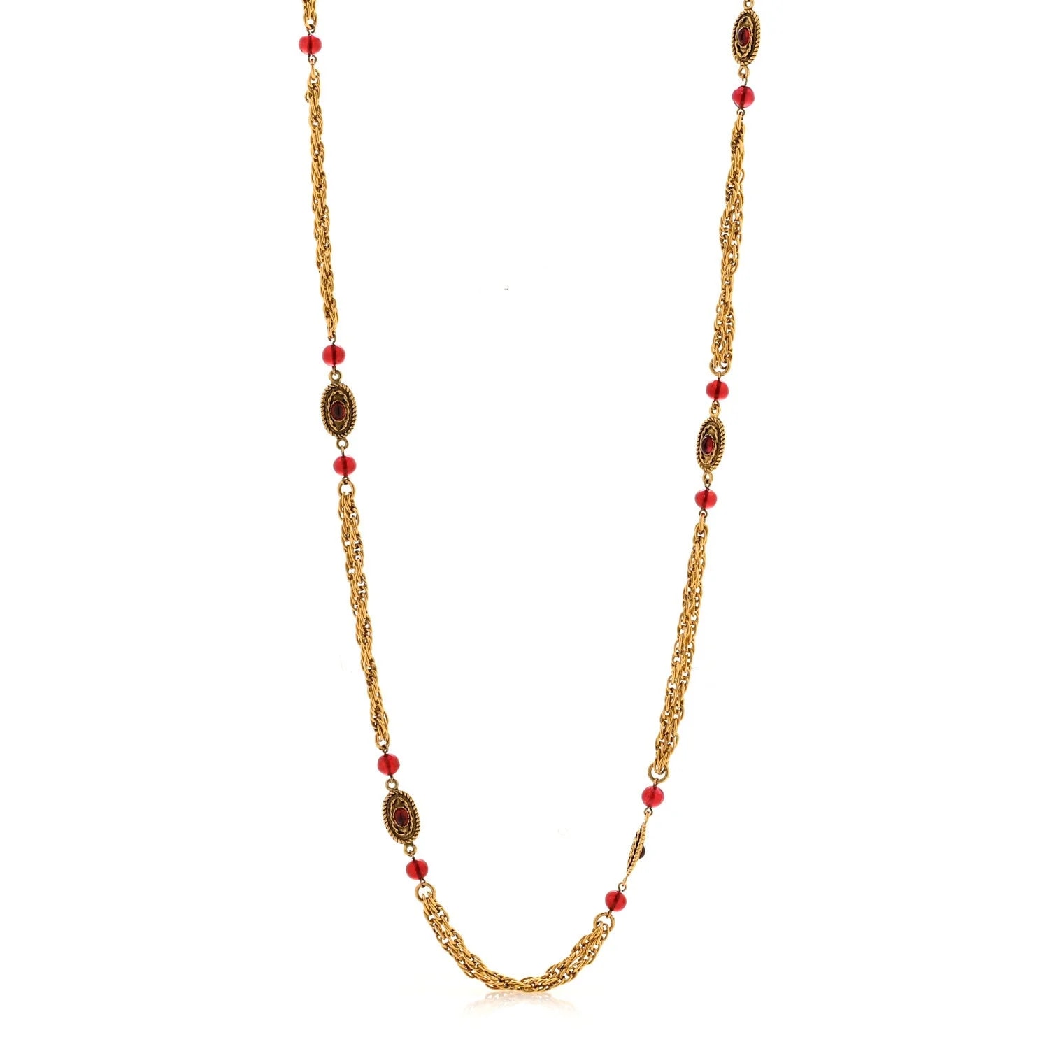 Chanel — Gripoix Chicklet Sautoir — Jewelry — resale