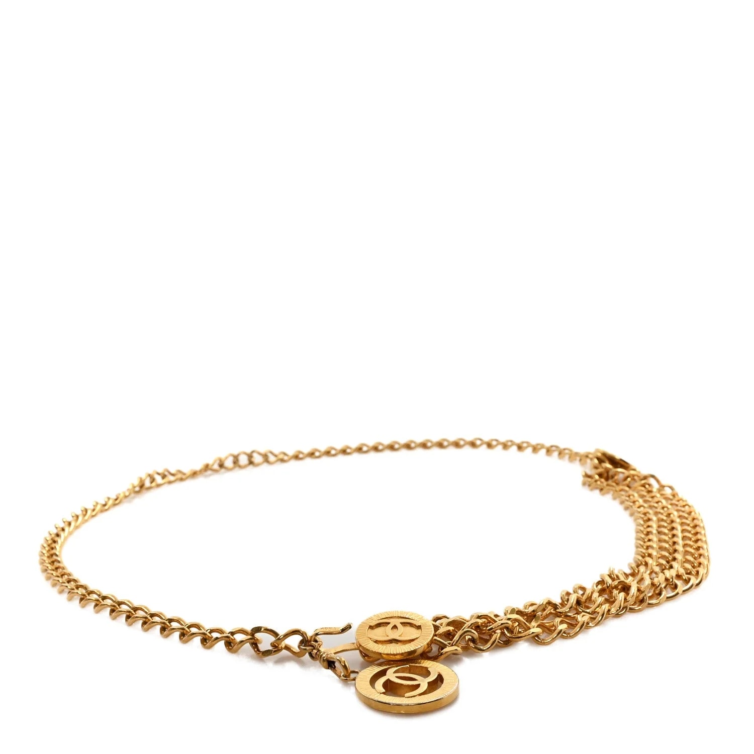 Chanel — Metal Medallion CC Triple Chain Belt — Accessory — resale