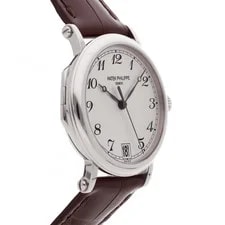 Patek Philippe Calatrava Officer White Gold Auto 36mm Strap 5053G-001 3