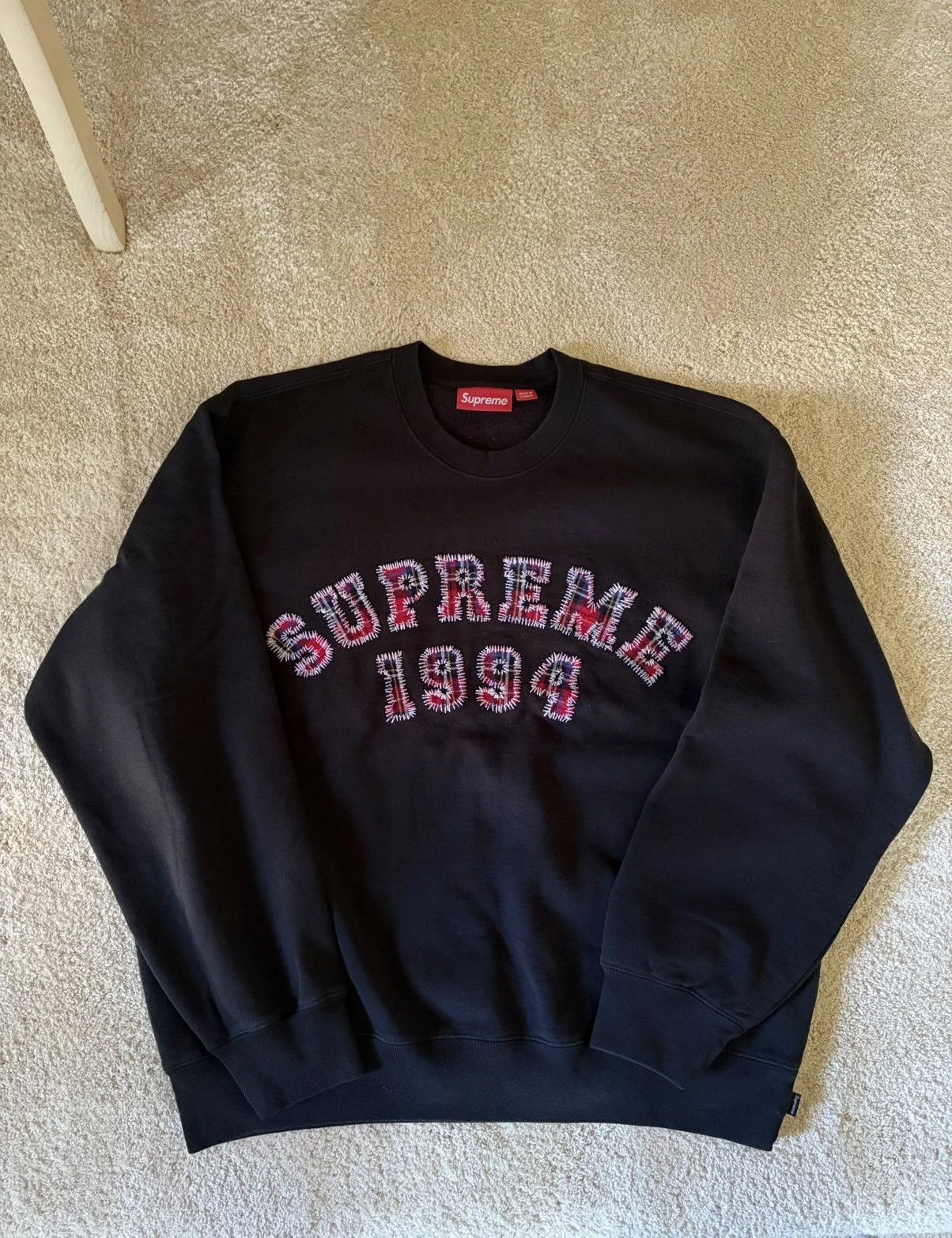 Supreme — Supreme Plaid Arc Crewneck ‘ ’ — streetwear — resale