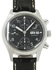IWC — IWC Pilot's Freegee Chronograph IW370603 38mm Black Dial Stainless #T244 — Watch — resale