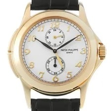 Patek Philippe — Patek Philippe Travel Time 5134J-001 White Yellow Gold Manual Winding #W089 — Watch — resale