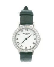 Patek Philippe — Patek Philippe Calatrava 4820 18K White Gold Diamond Bezel — Watch — resale