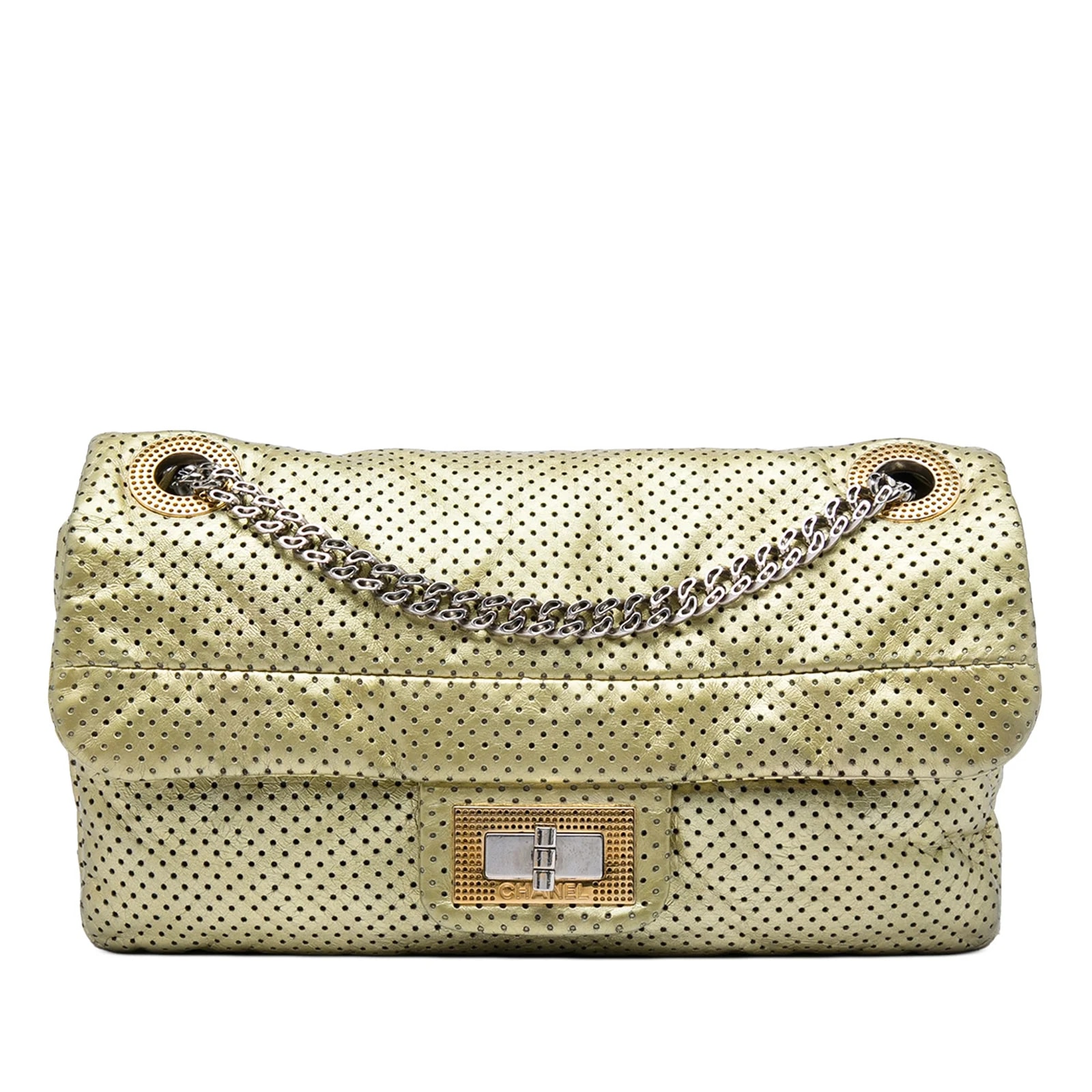 Chanel — Metallic Perforated Reissue 2.55 Drill Flap — Handbag — resale