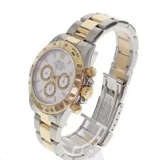 Rolex Daytona 16523 40mm K18 YG SS White Dial Automatic Chronograph Box #KN027 2