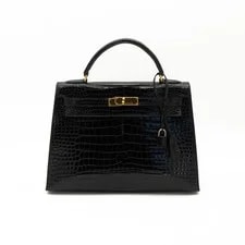 Hermès Shiny Porosus Sellier Kelly 32 1997 W/ COA 3
