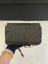 100% Auth Fendi Mini Baguette Woven Fabric HDW 3