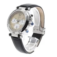Cartier Pasha 38MM W3100355 Chronograph Beige / White Dial Quartz 's_965687 2