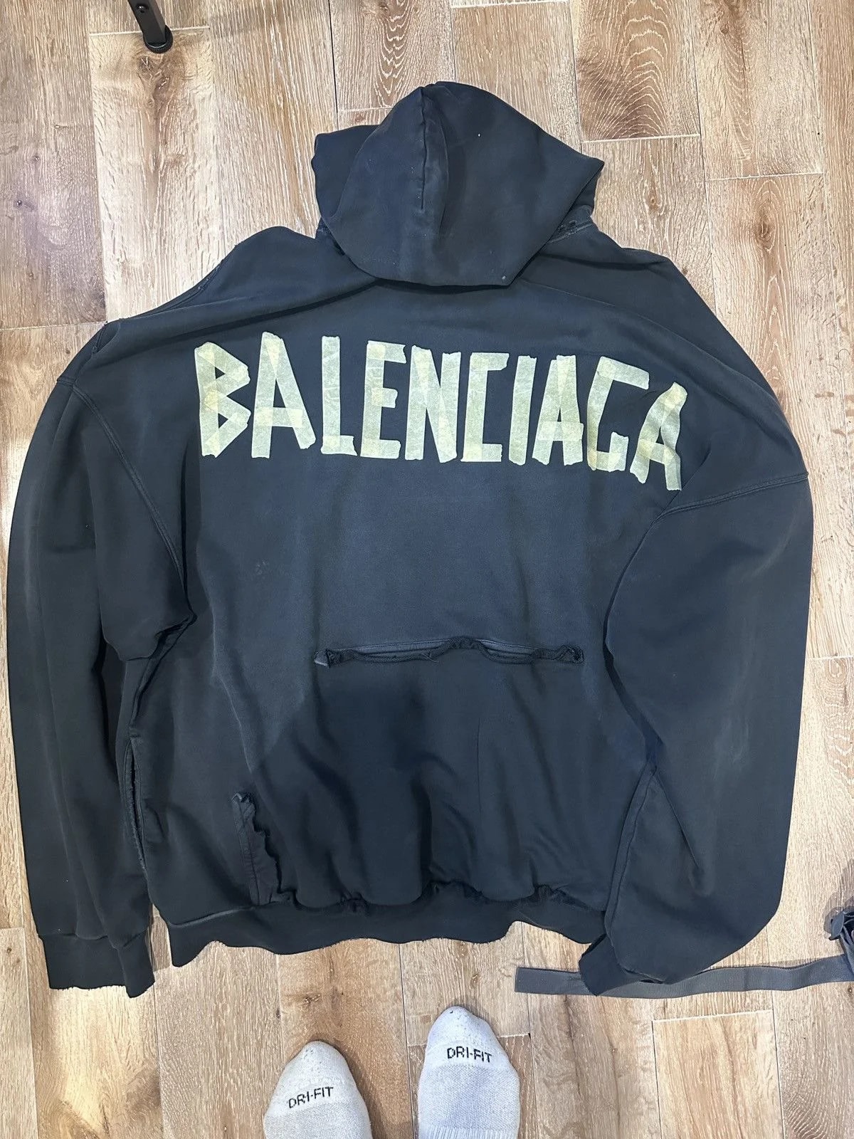 Balenciaga — Balenciaga Pull Over Tape Hoodie — streetwear — resale