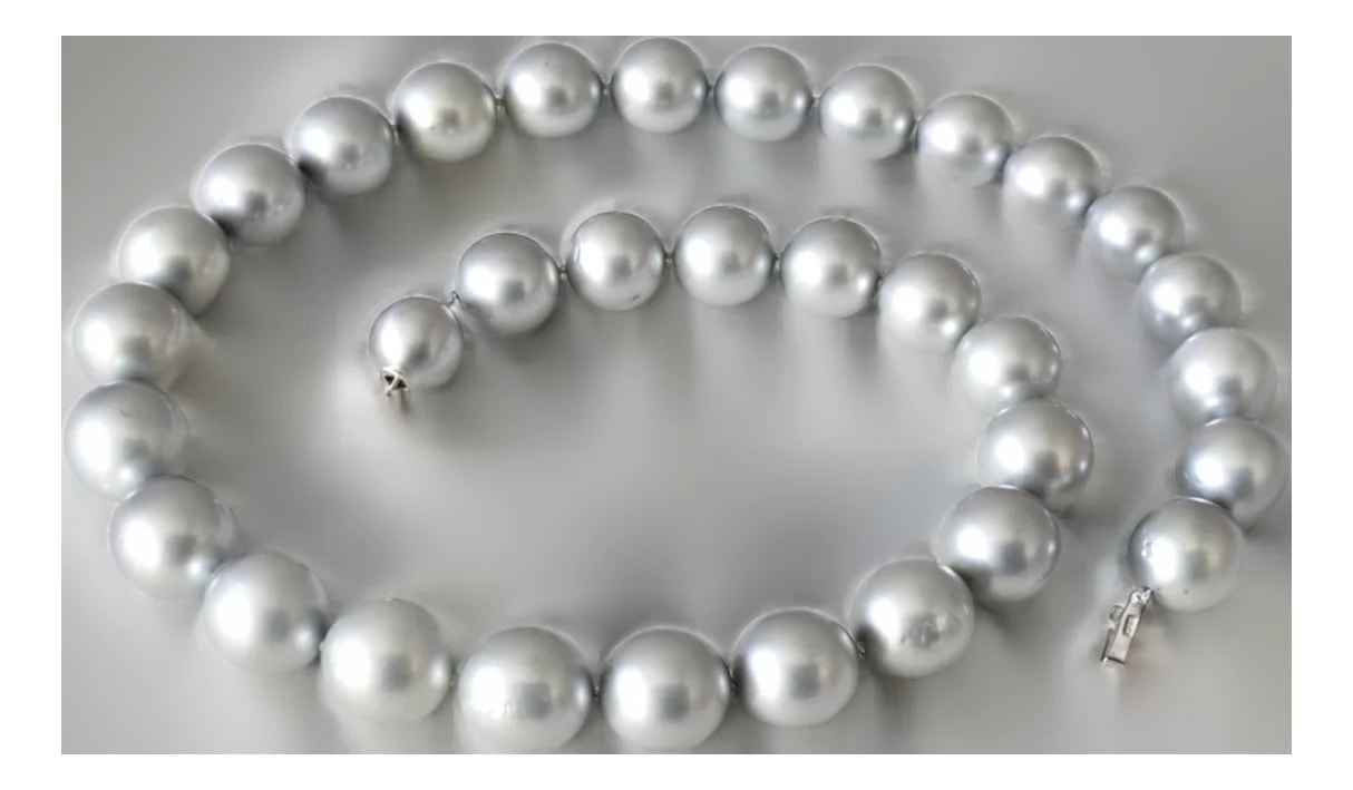 Tahitian , South Sea Pearls, 14k White Gold Clasp, 17" — Jewelry — resale
