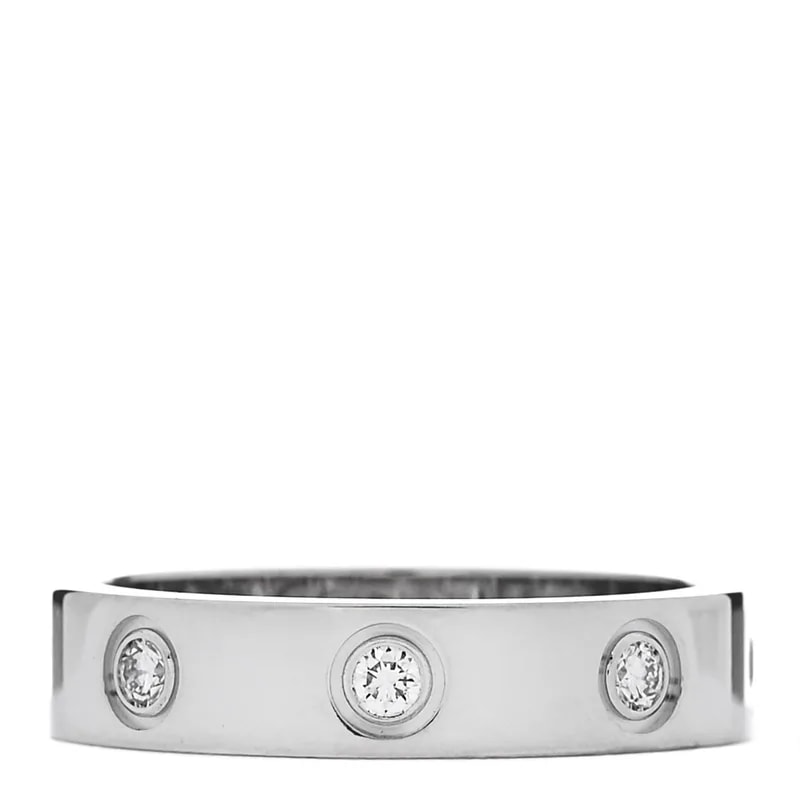 Cartier — 18K White Gold 8 4mm Love Wedding Band Ring 48 4.5 — Jewelry — resale
