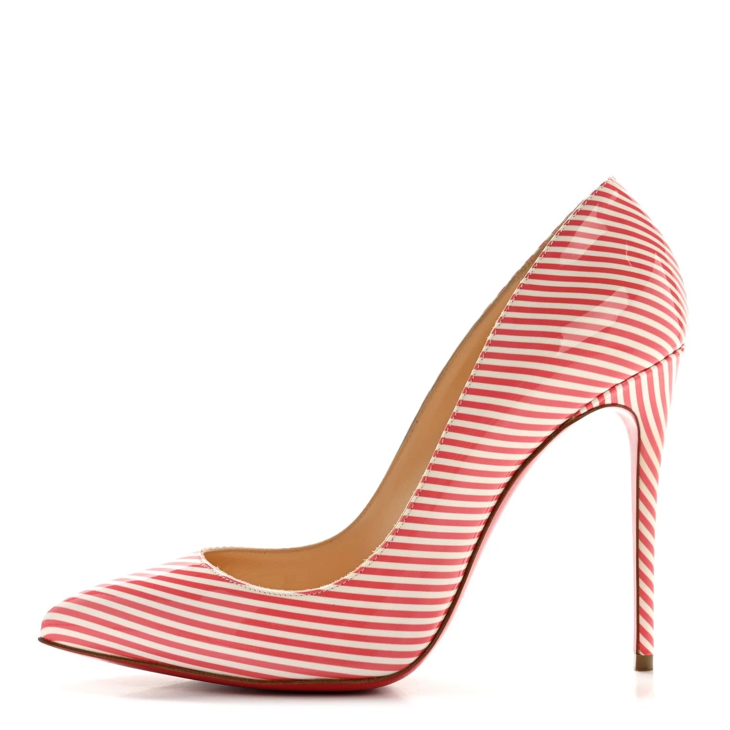Christian Louboutin — Pigalle Follies Stripes 100 37 Smoothie — Designer Shoe — resale