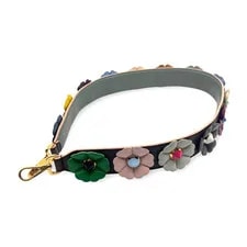 Fendi — Fendi Strap You Flowerland Strap With Floral Flower Studs — Handbag — resale