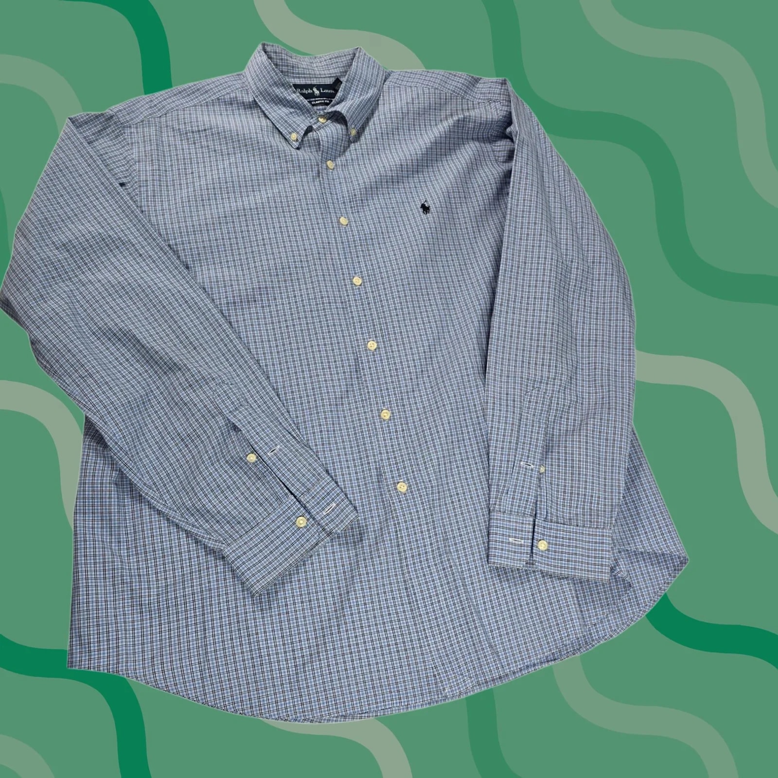 Polo Ralph Lauren — Polo Ralph Lauren Shirt 2XL Plaid Button Down Classic Fit Cotton Long Sleeve — streetwear — resale