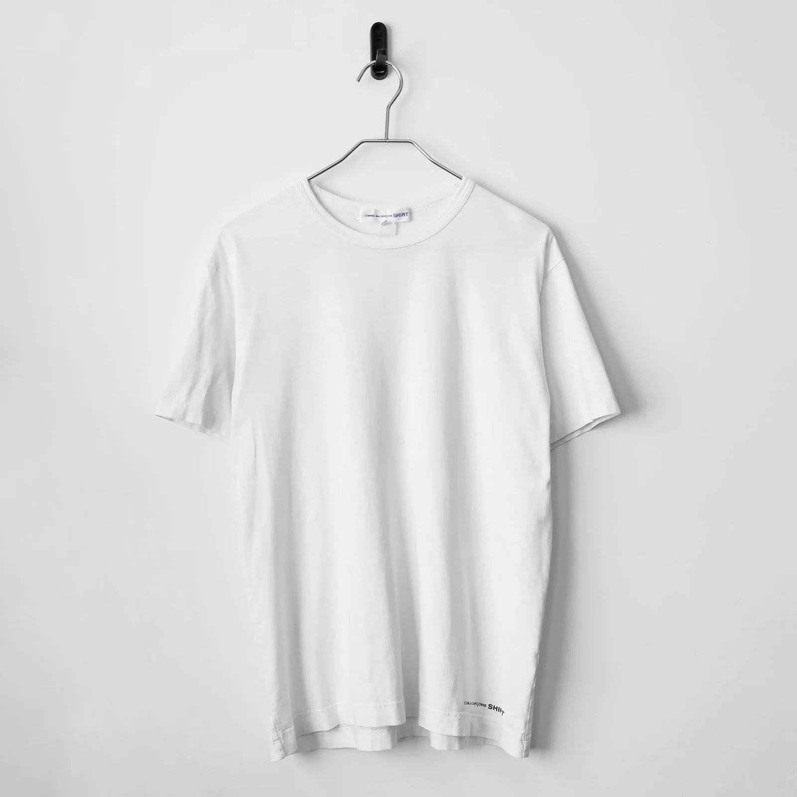 Comme des Garcons SHIRTl — Y2K Comme des Garcons Shirt Small Logo Distressed T-Shirt — streetwear — resale