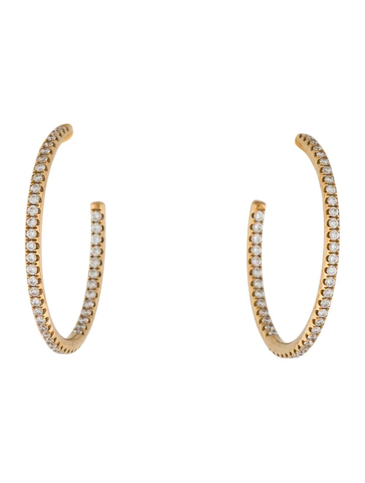 De Beers — 18K DB Classic Hoop Earrings — Jewelry — resale