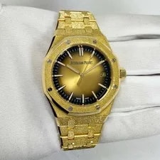 Audemars Piguet — Audemars Piguet Royal Oak Frosted Gold 15550BA 37MM 18K Yg Smoke Dial Box Papers — Watch — resale
