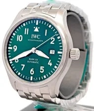 IWC — IWC Pilot's Mark XX -IW328206 - 40 MM - Green Dial - ! Box/Card — Watch — resale